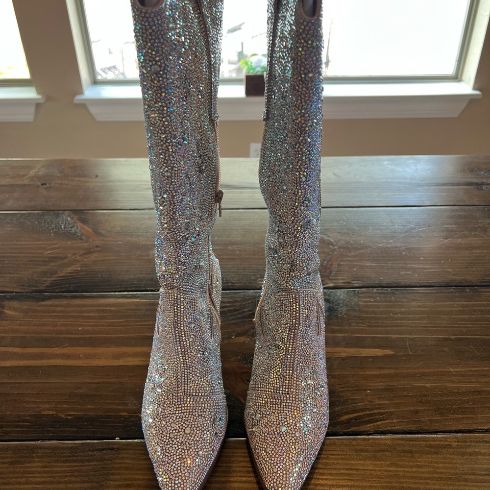 Altar’d state full rhinestone boots!